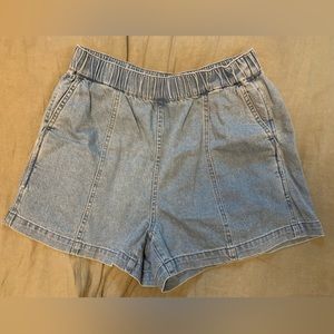 NWT Madewell high waist elastic denim shorts, size small